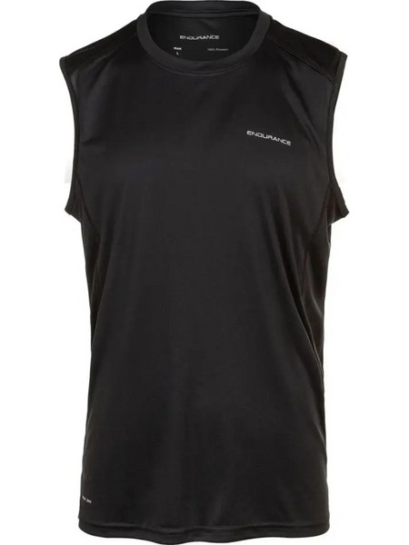 Endurance Landeer αντρικό αμάνικο T-shirt running E173744-1001 μαύρο ΜΑΥΡΟ