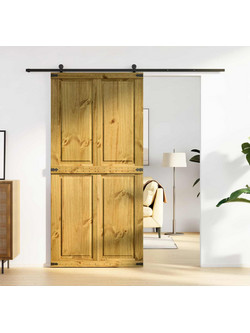 vidaXL Πόρτα Εσωτερική Συρόμενη Ξύλινη 100x210cm 42021182