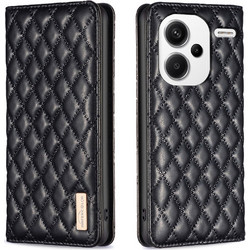 Tel1 Xiaomi Redmi Note 13 Pro Plus 5G Premium Diamond Lattice Magnetic Flip Θήκη Βιβλίο - Black