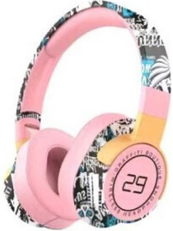 Graffiti SN-29 Ασύρματα Bluetooth Ακουστικά Over Ear Ροζ