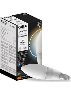 Smart λάμπα Calex E14, κερί B35, λευκό WiFi (Tuya)