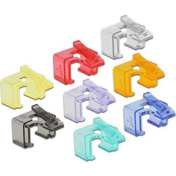 DELOCK clip επιδιόρθωσης RJ45, 8 χρώματα, 16τμχ