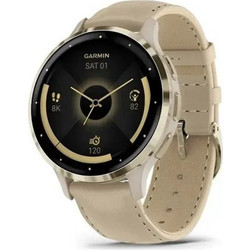 Garmin Venu 3S Soft Gold / Leather French Gray