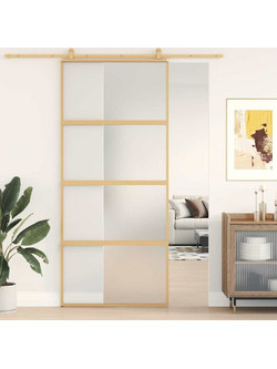 vidaXL Πόρτα Εσωτερική Συρόμενη Γυάλινη 90x205cm 155182