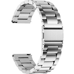 Techsuit Watchband W010 Λουράκι Μεταλλικό Silver (Universal 20mm)