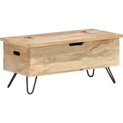 vidaXL Μπαούλο 90x40x45cm από Μασίφ Ξύλο Μάνγκο 1 τεμ