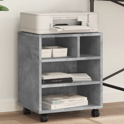 vidaXL Βάση Εκτυπωτή με Ρόδες Γκρι Σκυρ. 41 x 32 x 48 εκ