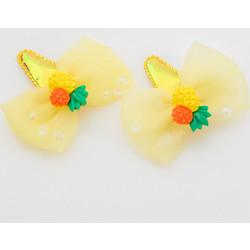 Tulle & Fruit Hair Clips: Η Πιο Fancy Συλλογή για Κορίτσια-Κίτρινο Κίτρινο Novita
