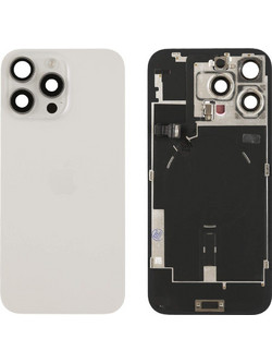 Γνήσιο Πίσω Γυαλί με NFC Flex/Flash & Camera lens για iPhone 16 Pro - White Titanium