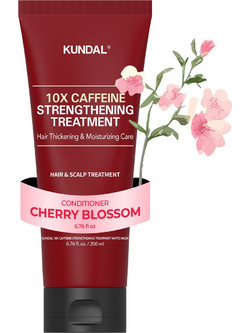 KUNDAL 10X Caffeine Strengthening Treatment Cherry Blossom Ενδυναμωτική Θεραπεία Μαλλιών κατά της Τριχόπτωσης 200 ml