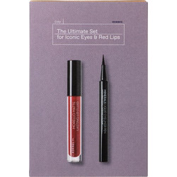Korres The Ultimate Set Με Morello Matte Υγρό Κραγιόν Μεγάλης Διάρκειας 59 Brick Red 3.4ml & Minerals Liquid Eyeliner Pen Αδιάβροχο Eyeliner 01 Black 1ml