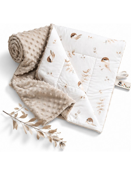 Κουβέρτα 2 Όψεων 75x100cm Minky Sparrow Beige 70105700012