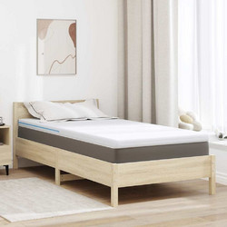 Στρώμα επικάλυψης 90 x 190 cm Πάχος Ζακάρ ύφασμα Λευκό