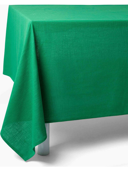Coincasa βαμβακερό τραπεζομάντηλο μονόχρωμο 140 x 250 cm - 007475461 Πράσινο