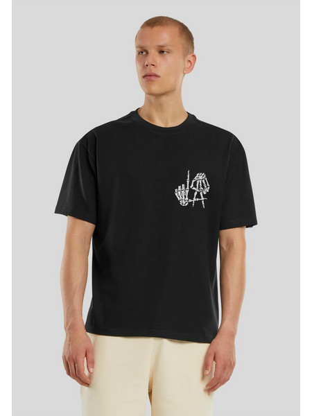 Deathrow L.A. Skull Hands Heavy Oversize Tee black