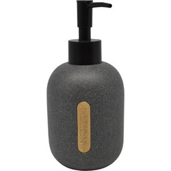 Δοχείο Κρεμοσάπουνου Σαγρέ 853984 8x8x17,1cm Grey Ankor Polyester,Ξύλο