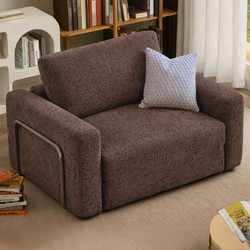 Sofa Del Atelier Πολυθρόνα - Κρεβάτι Wello Single Boucle 118FVL1102 80x90x50cm Brown