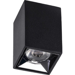 kelvo(R) LUMINAR KLV-101-0323 Φωτιστικό Downlight Σποτ LED 3W 405lm 36 AC 220-240V IP20 Θερμό Λευκό 2700K - Osram SMD Chip & TUV SUD Driver - Μαύρο Ματ - Μ4.2 x Π4.2 x Υ6.6cm