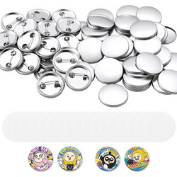 VEVOR Σετ Κατασκευής Κονκάρδων 200 Τεμ. 58 mm με Μεταλλικές Πλάτες, Κελύφη, Φιλμ Mylar και Χαρτιά XZJHCHCYX58MGMS5L001V0