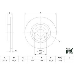 Bosch Δισκόπλακα - 0 986 479 E65
