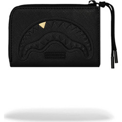 SPRAYGROUND BLACKED OUT EMBOSSED GOLD TOOTH WALLET W9328 Μαύρο