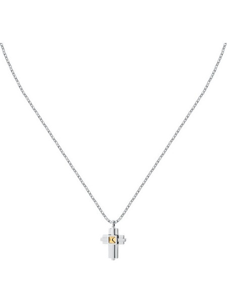 MORELLATO GOLD NECKL SS 750YG PYRAMID CROSS 45+5CM