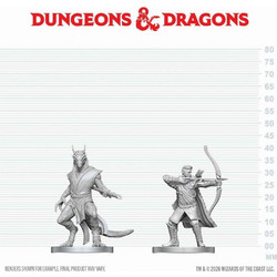 Dungeons & Dragons Nolzur's Mini - Elf Ranger & Dragonborn Monk Unpainted Μινιατούρα
