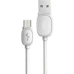 Καλώδιο USB-A σε Micro USB 2.0 1m Λευκό Moxom CC-65