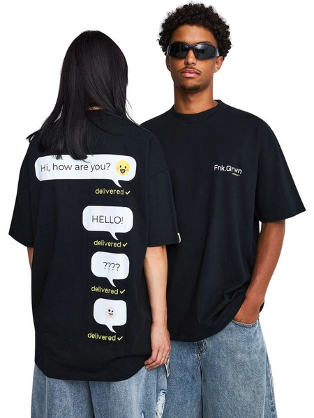 FNK.GRWN Unisex Oversized T-Shirt GRW014-901-04 - Black