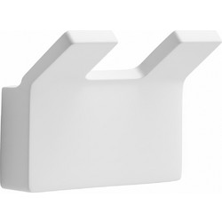 Άγκιστρο Διπλό 6.5cm BronzeArt Shelfy 32FY-AA/Λευκό Ματ
