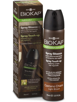 Biosline BioKap Nutricolor Touch Up Light Brown Spray Βαφής Μαλλιών 75ml