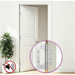 vidaXL Άξονας 4 τμχ. 125 x 78 x 13 mm Ασημί Ατσάλι