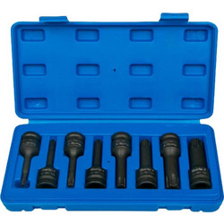 Μύτες Torx Αέρος T30-T80 με Αντάπτορα για Καρυδάκια 1/2" Σετ 8 Τεμαχίων