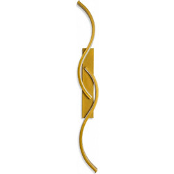 VenCore Zevora Gold 6093-20137 - Μοντέρνο Επιτοίχιο Φωτιστικό Απλίκα LED 12W Χρυσό Αλουμίνιο με Ρυθμιζόμενο CCT Λευκό - Ημέρας - Θερμό - Χειρισμός CCT μέσω Διακόπτη On-Off - Μ62 x Π8 x Υ5cm