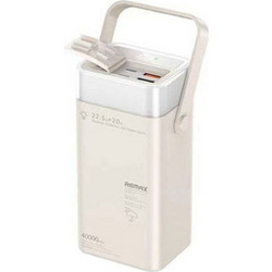 Remax RPP-596 Power Bank 40000mAh με 2 Θύρες USB-A & 2 Θύρες USB-C White