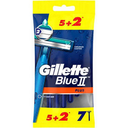 Gillette Blue II Plus Ξυραφάκι μιας Χρήσης με 2 Λεπίδες & Λιπαντική Ταινία 7τμχ