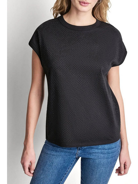 DKNY DJ6T1772 ΜΠΛΟΥΖΑ ΚΟΝΤΟΜΑΝΙΚΗ DKNY DJ6T1772-0071 Black