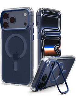 Spigen Ultra Hybrid Optik S MagSafe Θήκη iPhone 18 Pro / 17 Pro Clear / Deep Blue (ACS11922)