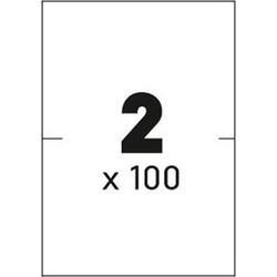 Ετικέτες αυτοκόλλητες Α4 210x148,5mm 2/φύλλο λευκές Premium 37349