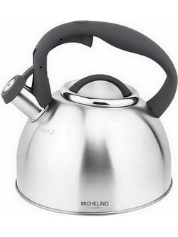 Michelino Βραστήρας Ανοξείδωτος σε Ασημί Χρώμα 2400ml