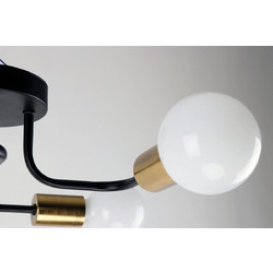 Home Lighting Miles Μεταλλική Πλαφονιέρα Οροφής ΜαύρηΚωδικός: 77-8097