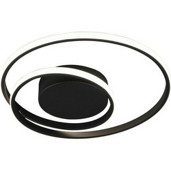 Trio Lighting Zibal Μοντέρνα Μεταλλική Πλαφονιέρα Οροφής με Ενσωματωμένο LED σε Μαύρο χρώμα 39cmΚωδικός: R62911132