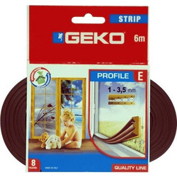 Ταινία Μονωτική Πορτών/Παραθύρων Καφέ 6m (4*9mm) Geko 8010000257