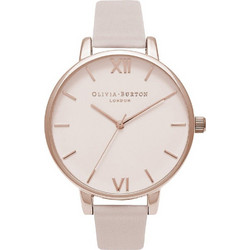 Olivia Burton Γυναικείο Ρολόι με Λευκό Δερμάτινο Λουράκι OB16BD95
