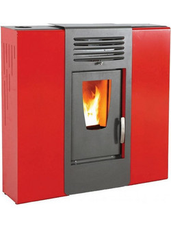 Thermiki Hall 12 Red Σόμπα Pellet Αερόθερμη 12kW