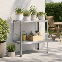 Τραπέζι φύτευσης 60 x 50 x 80 cm Γαλβανισμένος Χάλυβας Ασημί 8014895