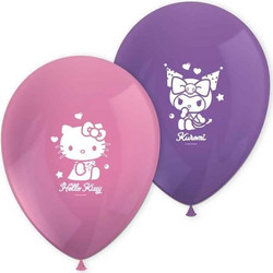 ΜΠΑΛΟΝΙΑ LATEX ΤΥΠΩΜΕΝΑ 8 τεμ. HELLO KITTY & KUROMI (98241)