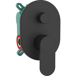 Orabella Oval 10465 Black Matt - Μικτης εντοιχισμού 2 εξοδων
