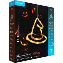 Διακοσμητικό παραθύρου Modee Halloween LED σε σχήμα καπέλου μάγισσας H103 (20x19mm)