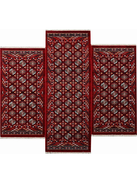 Χαλιά Κρεβατοκάμαρας (Σετ 3τμχ) Polcarpet Kazak Oriental 865 K Bordo